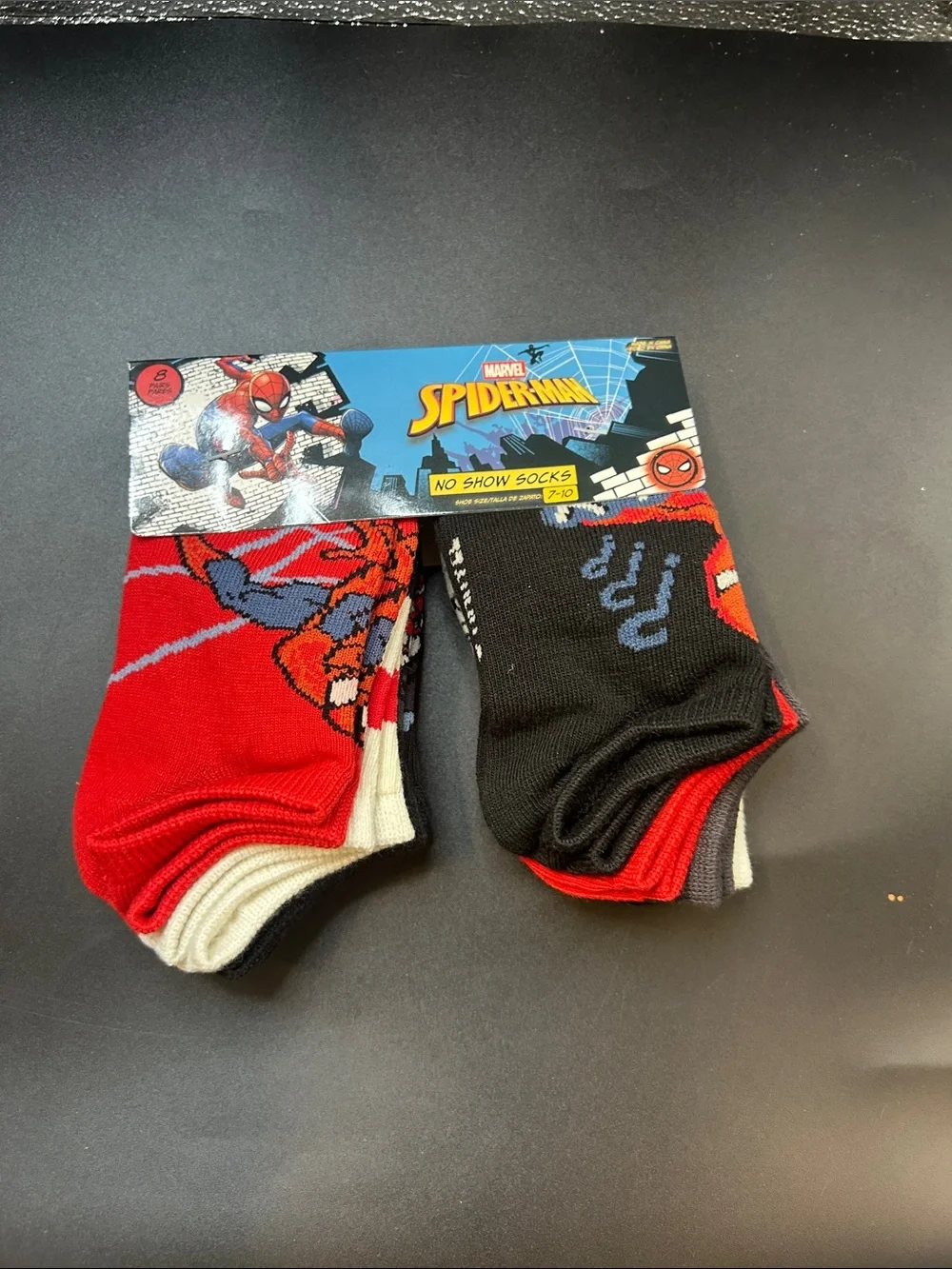 Marvel Spider-Man Low-Cut Socks - Red, Black & White